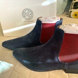 Kurt Geiger Chelsea Boots NAVY BLUE/MAROON